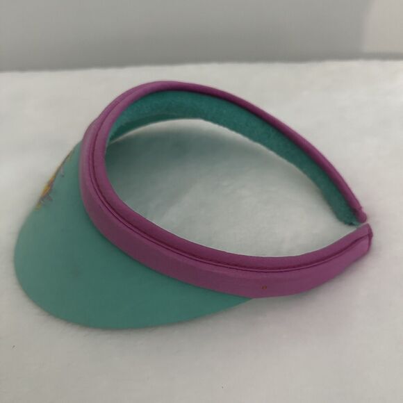 Vintage Sea World Sun Visor One Size Retro Turquoise Purple San Diego Theme Park - Picture 3 of 7